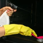 Housework and housekeeping concept close up of woman hand