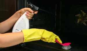 Housework and housekeeping concept close up of woman hand