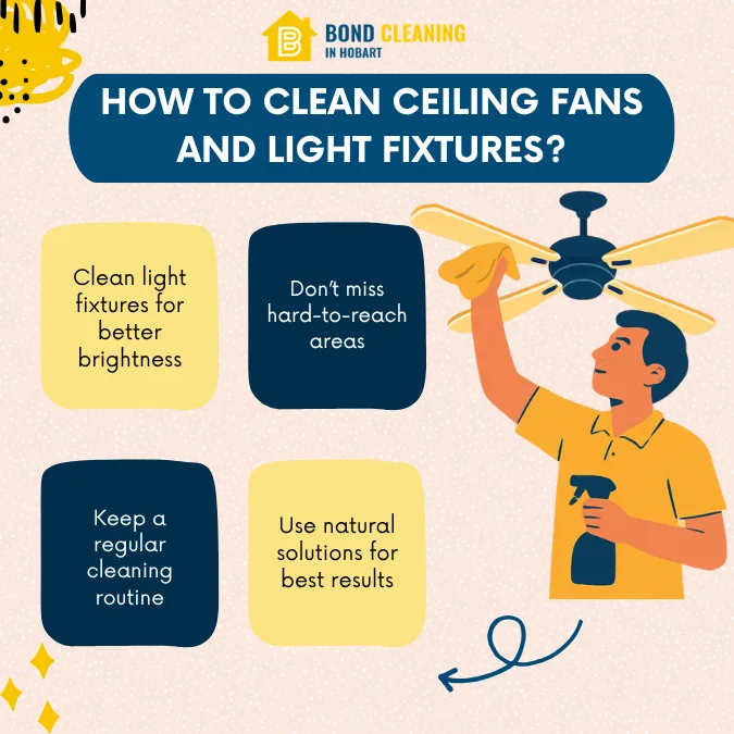 How to clean ceiling fans and light fixtures